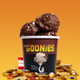 A press shot of the Goonies ice cream. I especially like the Data reference in the back.